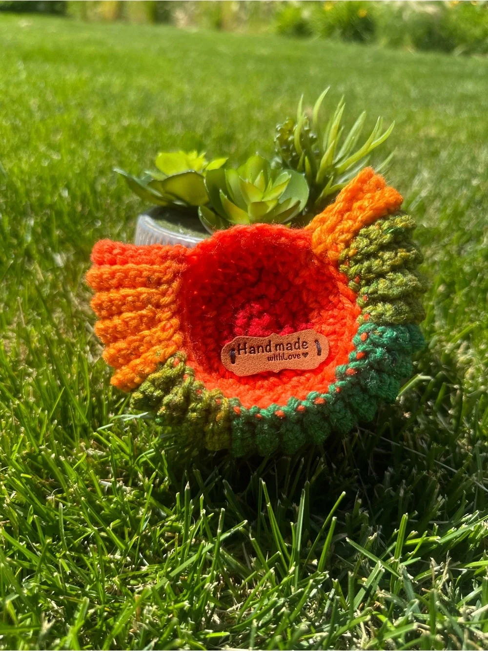 Handmade bright orange